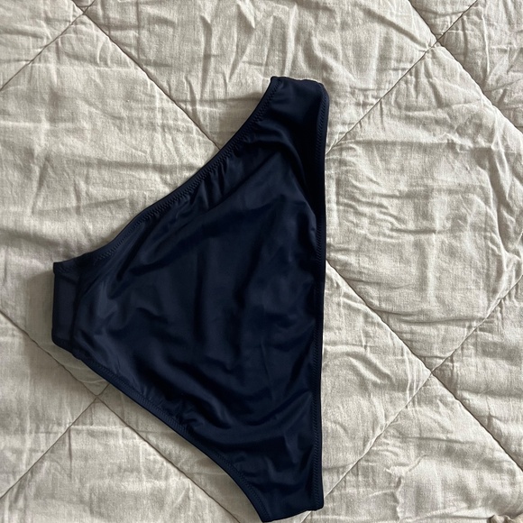J Crew | Hipster full-coverage bikini bottom | Navy Blue | Size Large - Picture 2 of 4